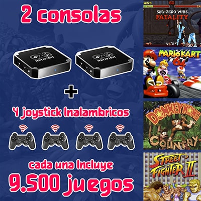 2 Consolas Emuelec + 4 joystick inalambricos