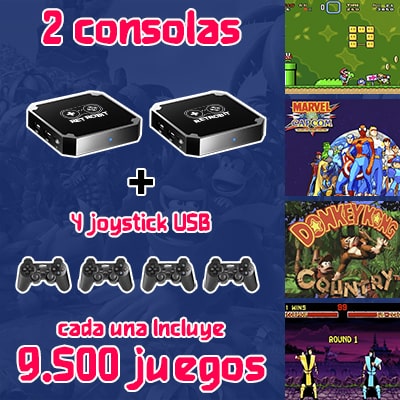 2 Consolas Emuelec + 4 joystick usb
