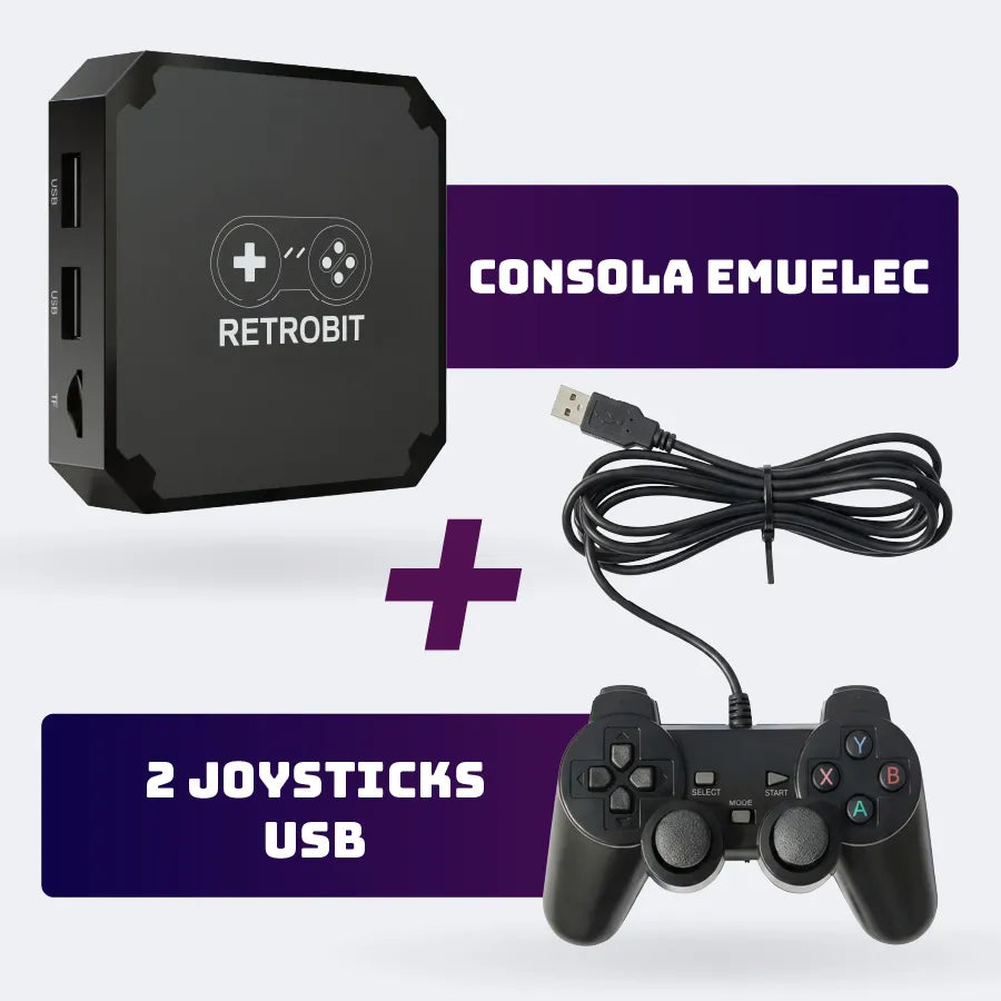 Consola Emuelec + 2 joystick usb