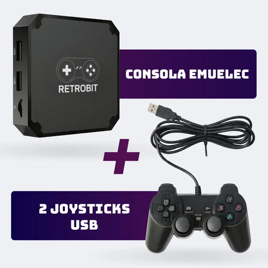 Consola Emuelec + 2 joystick usb