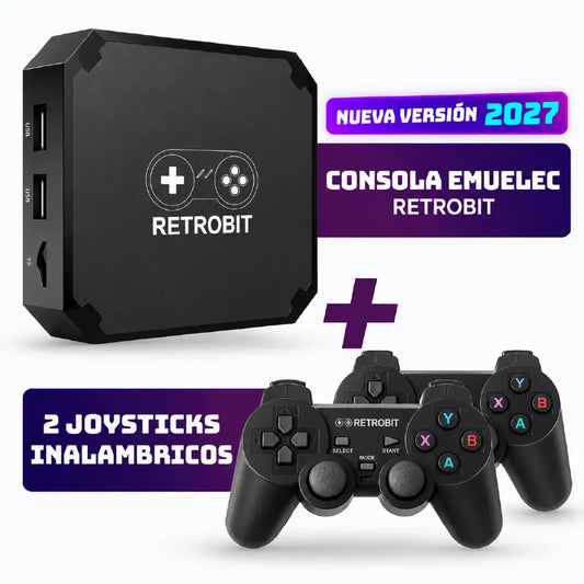 Consola Emuelec + 2 joystick inalámbricos