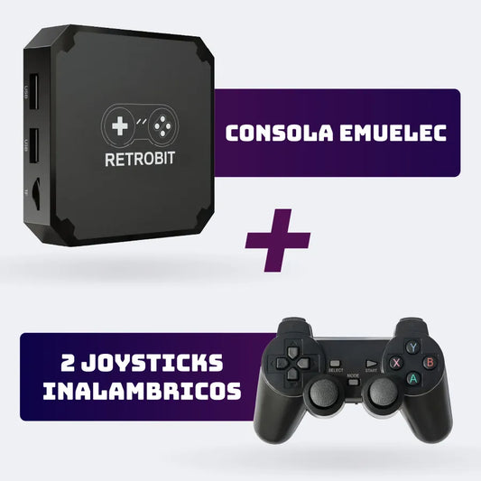 Consola Emuelec + 2 joystick inalámbricos